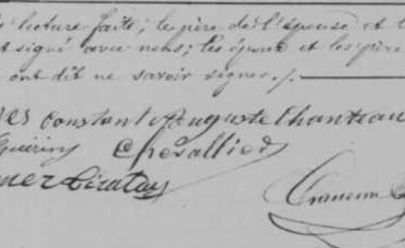 Mariage_LEROY_DESHAYES_1865_Chantenay_signatures