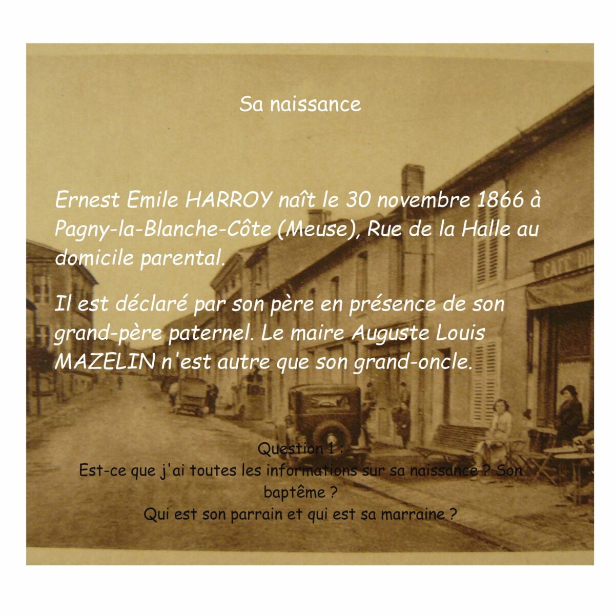 Lire la suite à propos de l’article Ernest Emile HARROY en 30 questions – 1/30 – Sa naissance