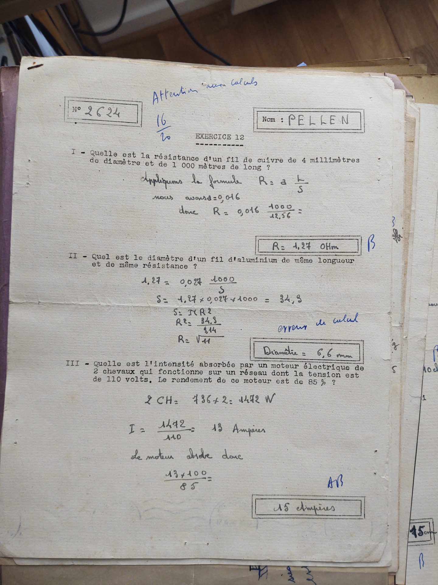 fiche cours par correspondance