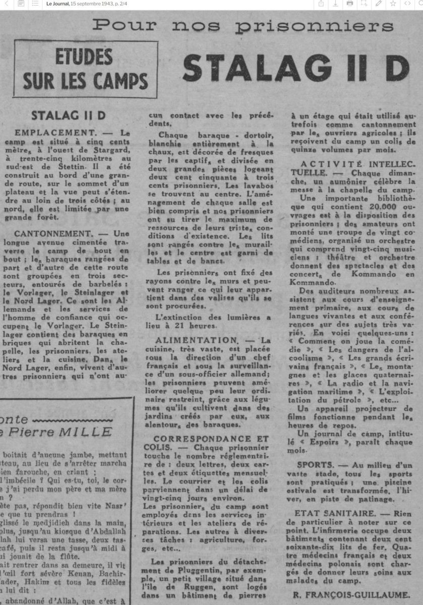 Vie au stalag IID