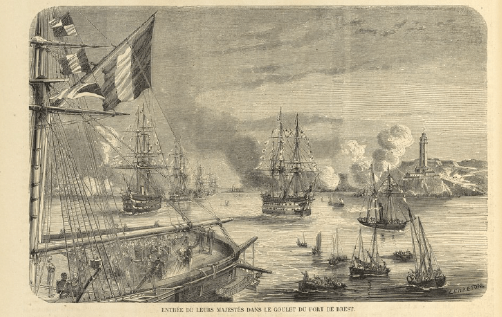 Voyage Napoléon III Bretagne arrivée à Brest